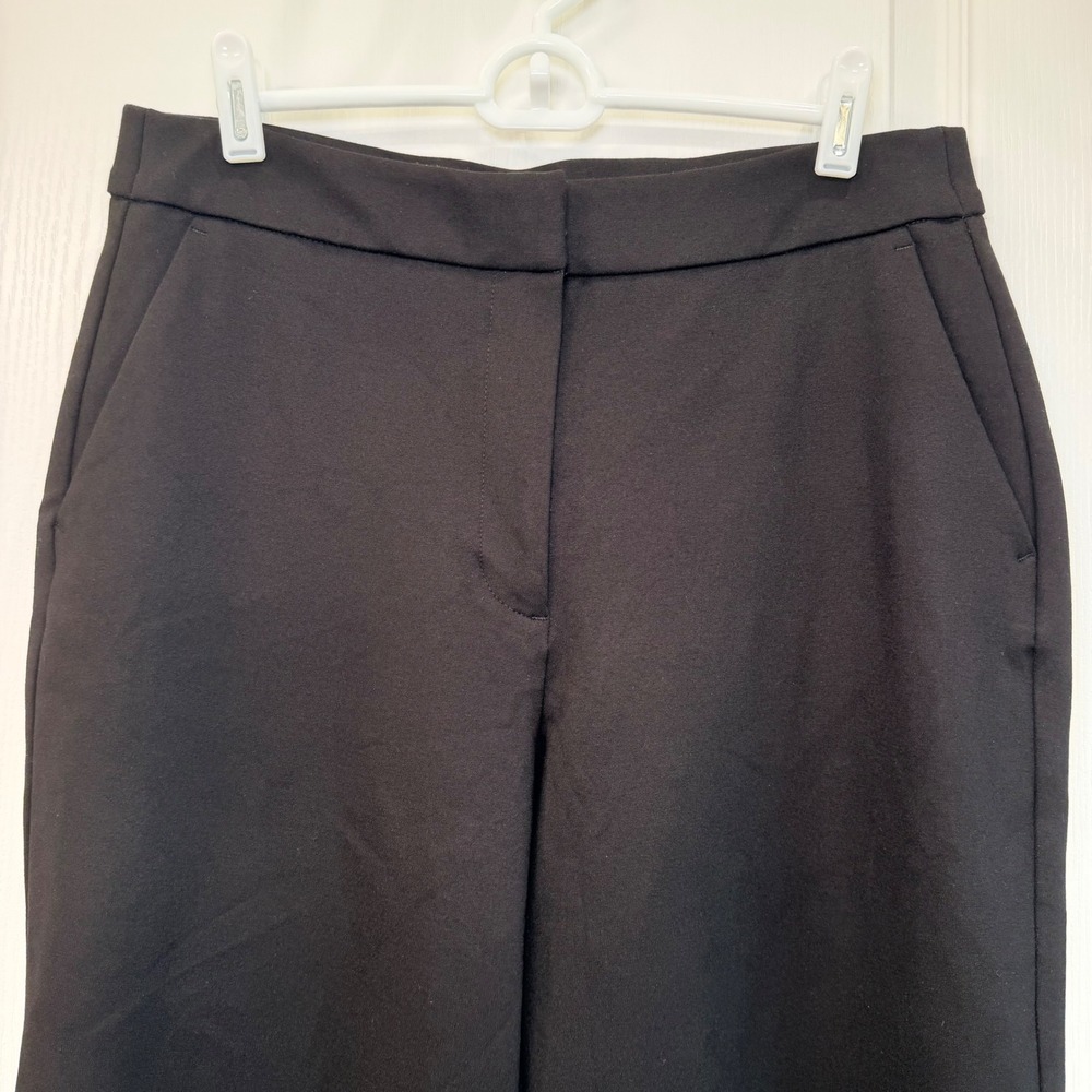 Quince Women's Ultra Stretch Ponte Trouser black sz 12 wide leg office workwear - Picture 5 of 10
